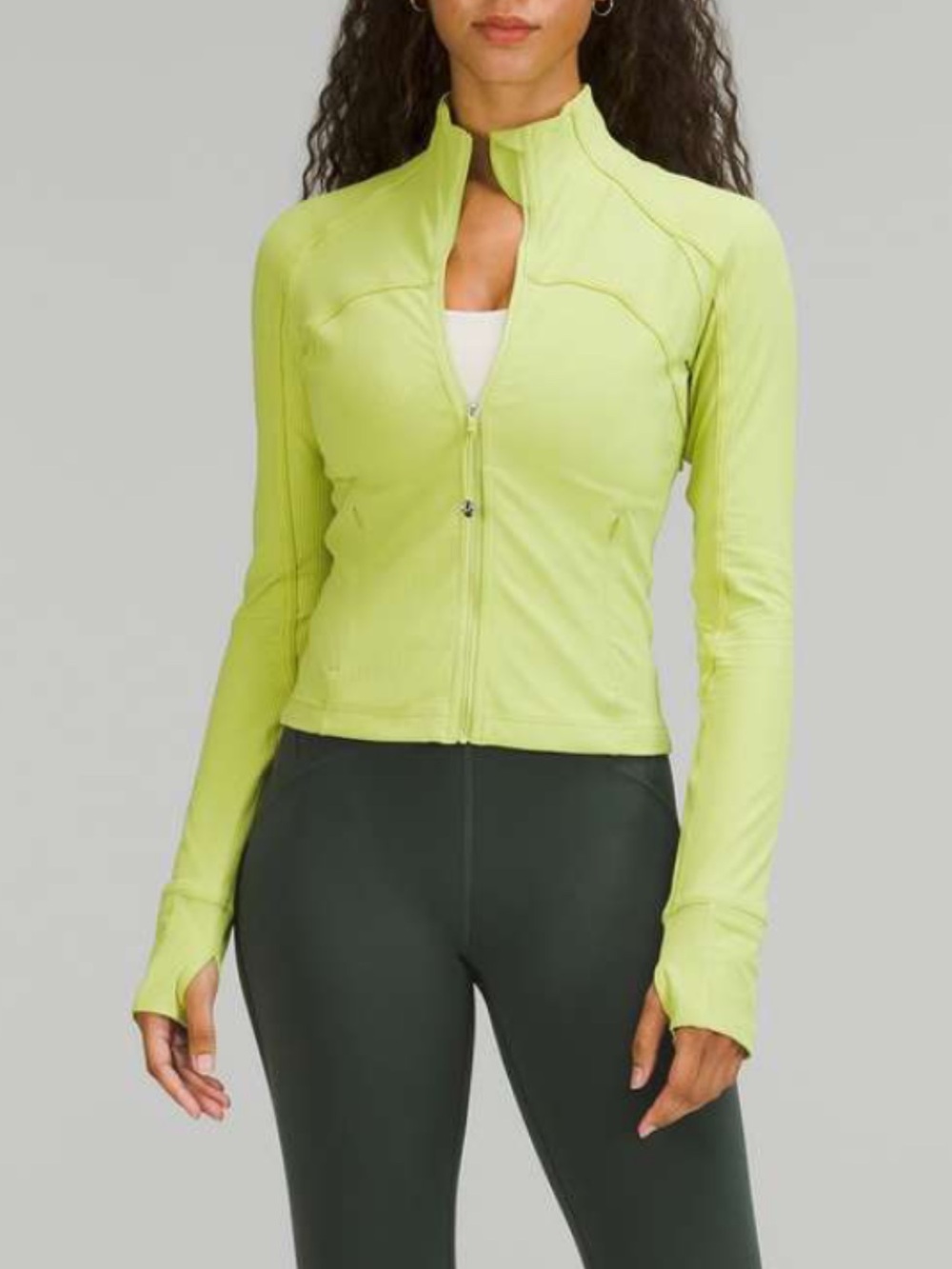 Lululemon Ribbed Cropped Define Wasabi